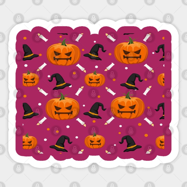 Halloween pattern Sticker by DragonTees